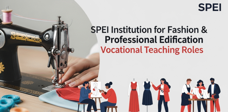 🧑‍🏫 SPEI Institution for Fashion & Professional Edification – Vocational Teaching Roles