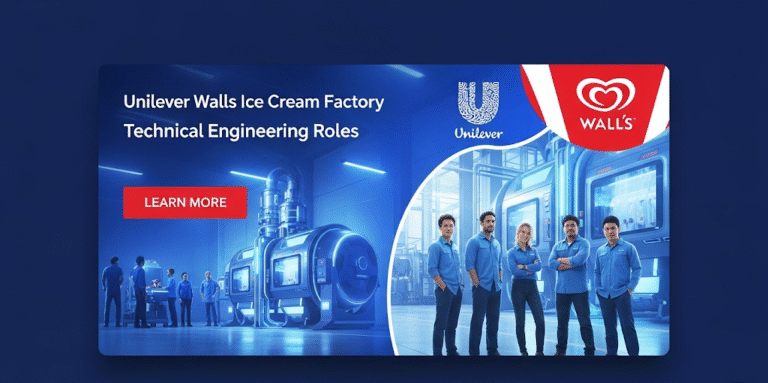🛠️ Unilever Walls Ice Cream Factory – Technical Engineering Roles